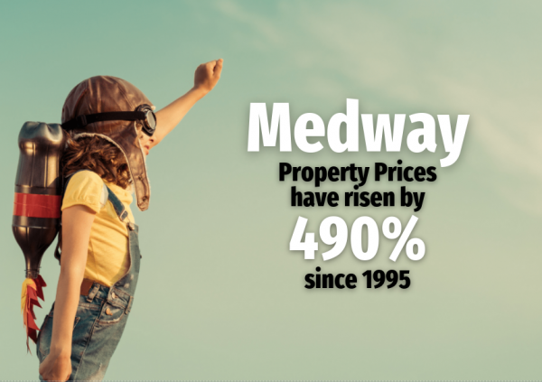 Medway Property Prices Have Risen by 490% Since 1995