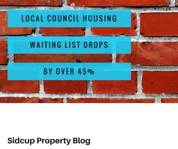 Council House Waiting List in Sidcup Drops by 48.6% in last 4 years