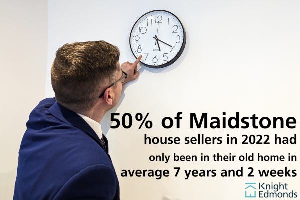 50% of Maidstone house sellers in 22 had only been in their old home on average