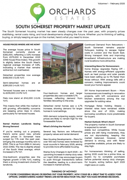 SOUTH SOMERSET PROPERTY MARKET UPDATE - VOLUMN 1