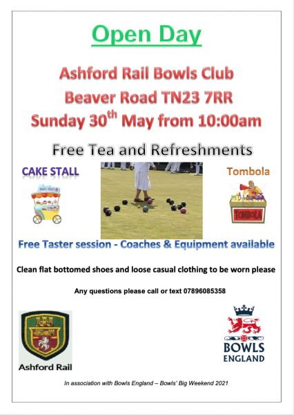 Bowls open day this weekend!