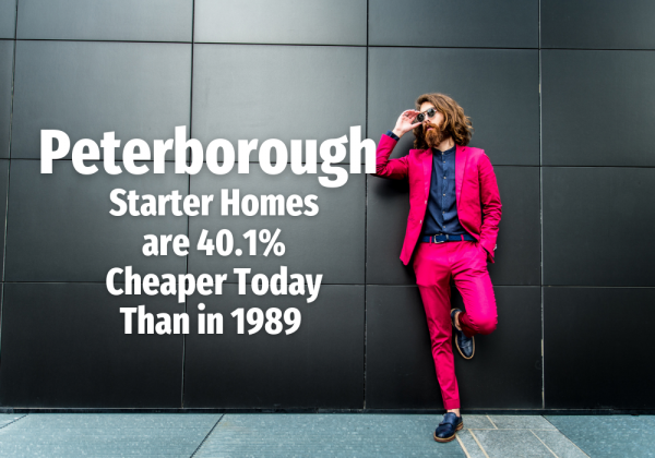 Peterborough Starter Homes are 40.1% Cheaper Today Than in 1989