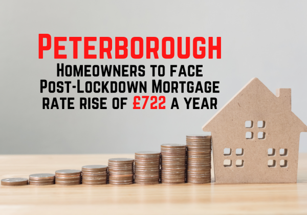 Peterborough Homeowners to Face Post-Lockdown Mortgage Rate Rise of £722 a Year