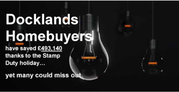 Docklands Homebuyers Have Saved £493,140 Thanks to the Stamp Duty Holiday – Yet