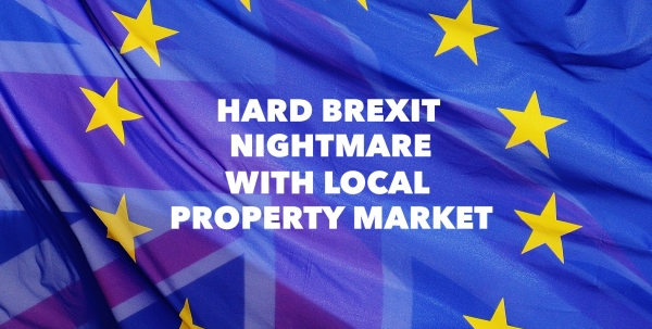 Hard Brexit could cause 2,100 properties to be dumped onto the local Property ma
