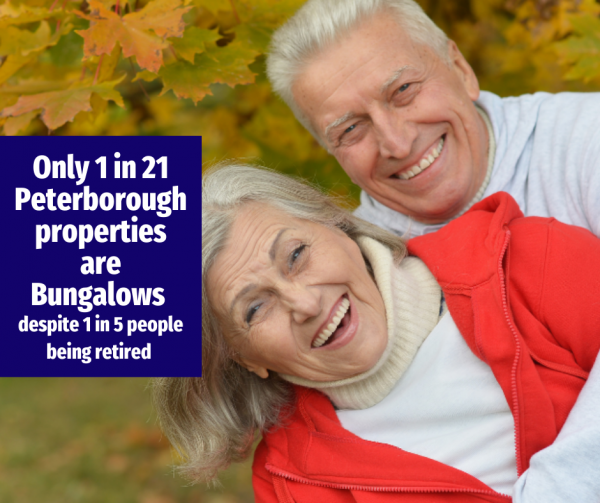 Only 1 in 21 Peterborough Properties are Bungalows, Despite an Ageing Population