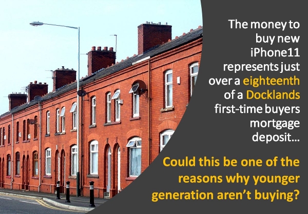 The money to buy a new iPhone11 represents just over an eighteenth of a Dockland
