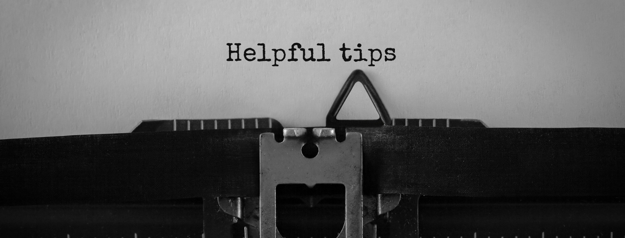 >typewriter typing out tips for buyers