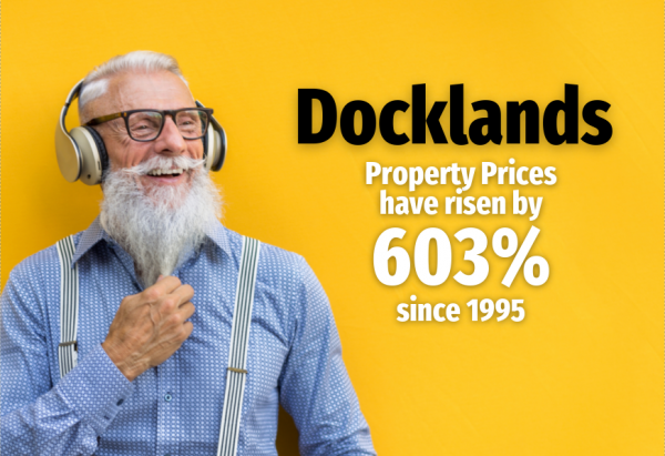 Docklands Property Prices Have Risen by 603% Since 1995