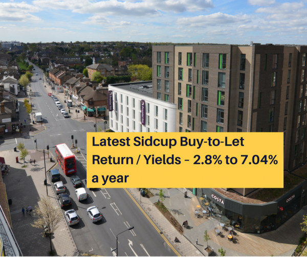 Latest Sidcup Buy-to-Let Return / Yields – 2.8% to 7.04% a year
