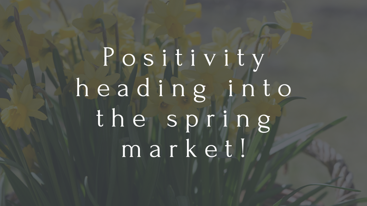 >Positivity heading into the spring market!
