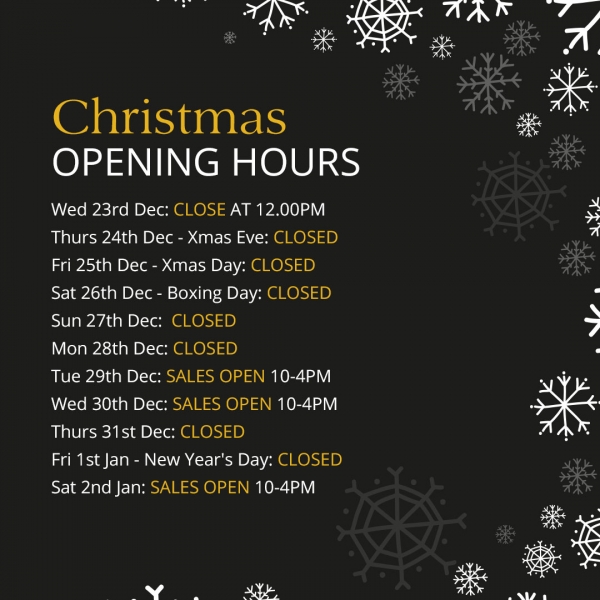Christmas Opening Hours