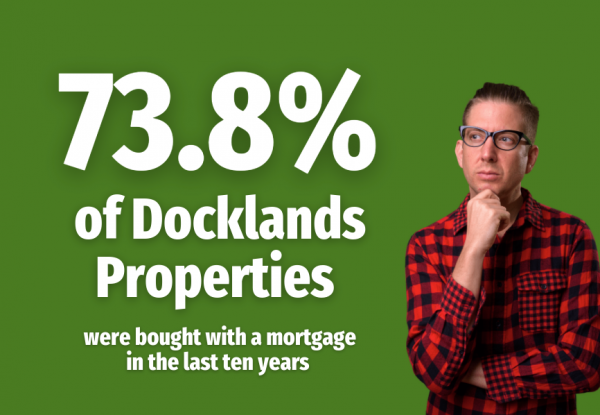 73.8% of Docklands Properties Were Bought With a Mortgage in the Last Ten Years
